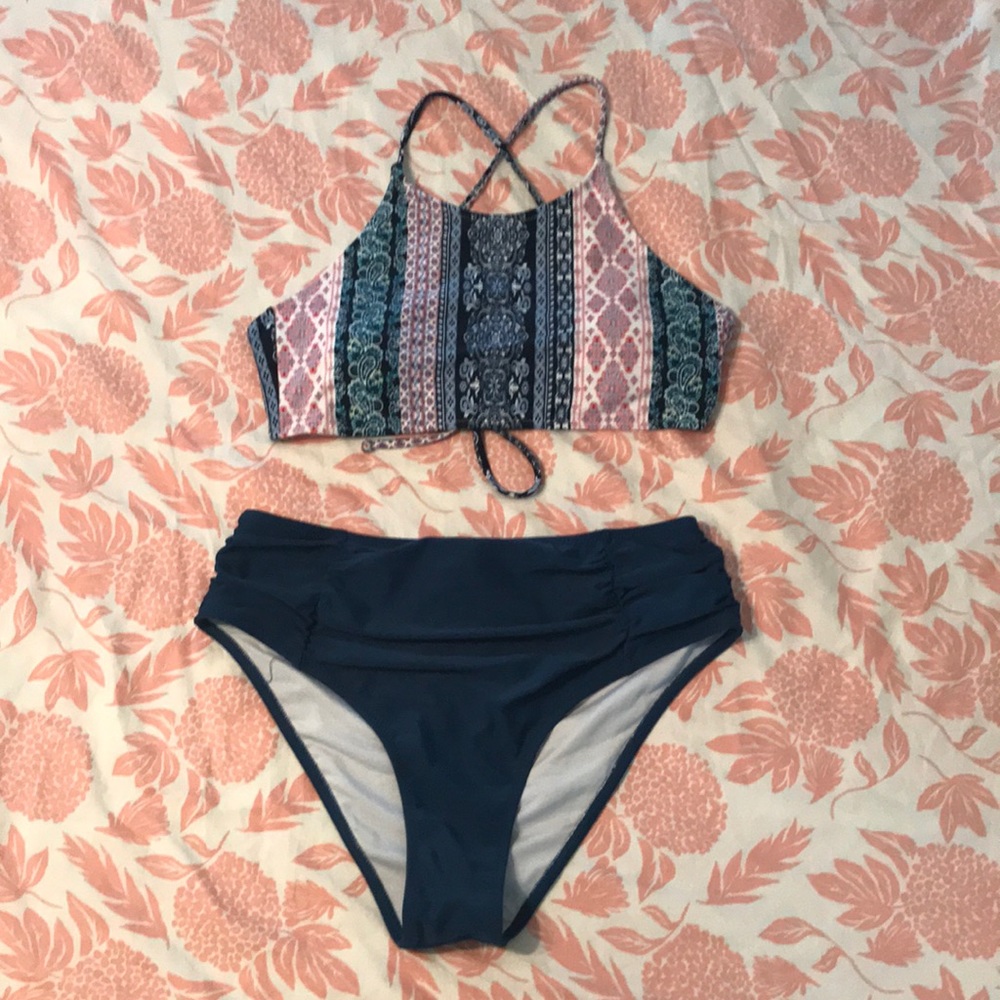 Sporty Boho Print Swimsuit
